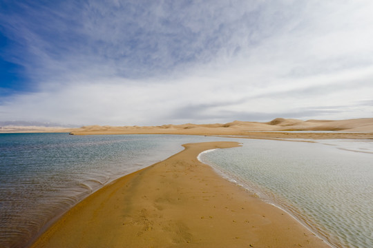青海湖金沙湾沙湖风景