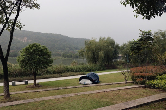 帐篷 长广溪国家湿地公园