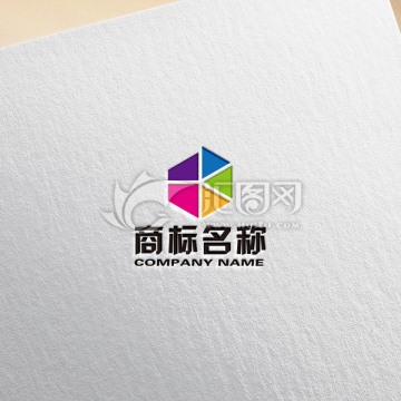 抽象 色块 logo设计