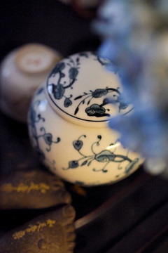 青花茶罐 茶具 茶文化
