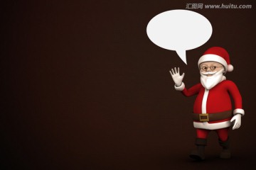 挥着手的圣诞老人