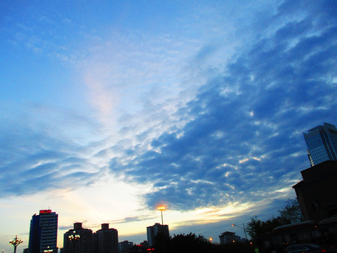 黄昏 城市黄昏 黄昏城市