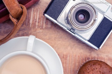咖啡和相机