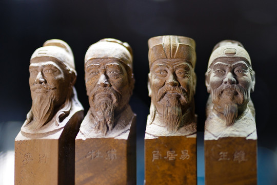 古代四大诗人精品木雕工艺品