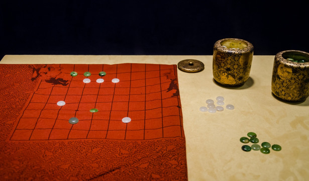 清代围棋 玉石棋子 中国围棋