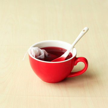 花茶红杯子咖啡杯