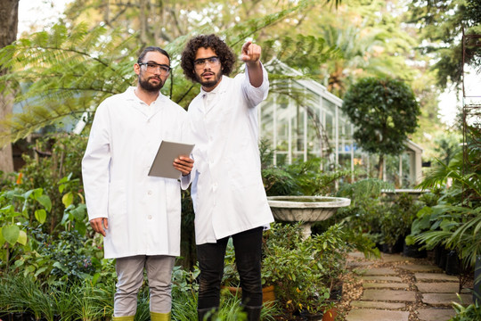 在花园里的植物学家