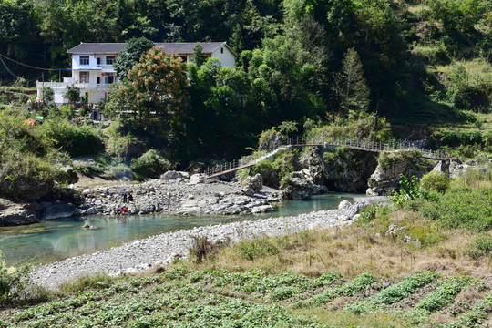 湖北恩施市麂子渡景区田园风光