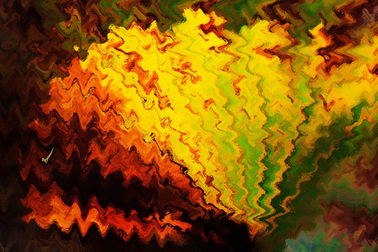 秋叶油画