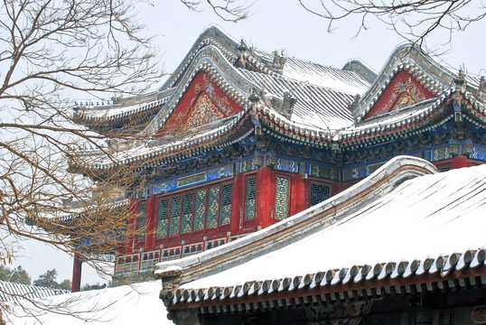 古建筑雪景