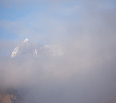 然乌湖的雪山