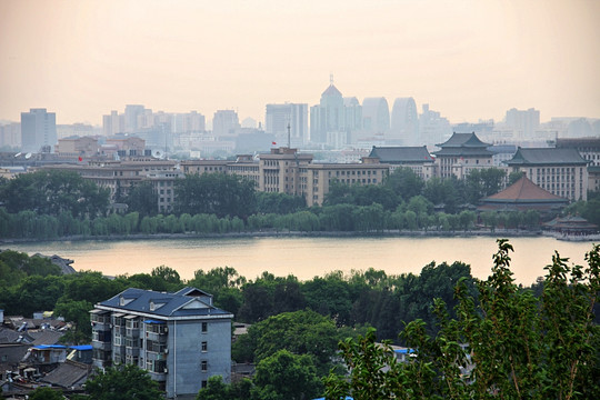 北京 景山公园 俯瞰北海