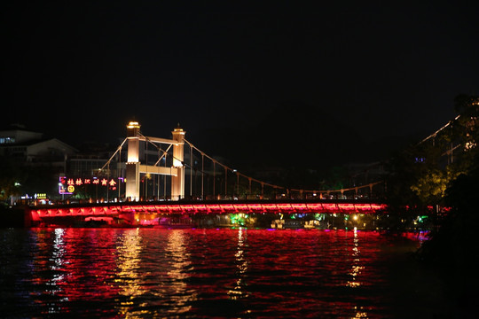 桂林桥梁夜景