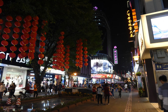 广州北京路步行街夜景