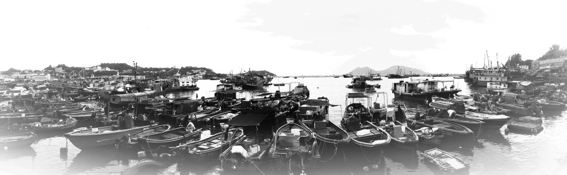 香港长洲港口 码头 渔船