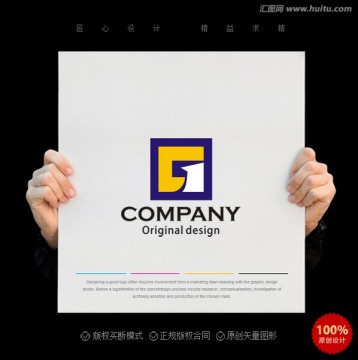 G字母logo 数字1logo