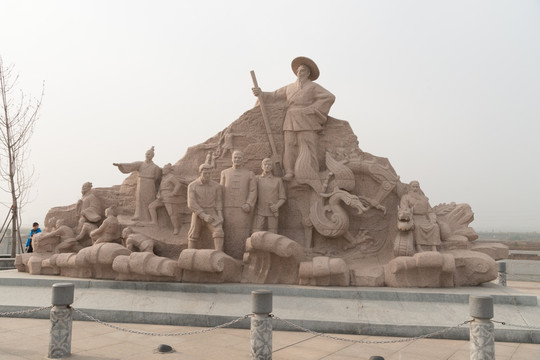 渭河治理纪念雕塑