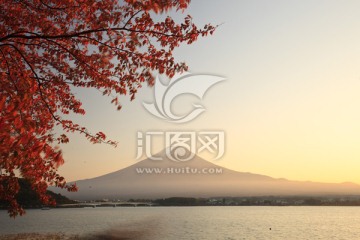 日本富士山日落