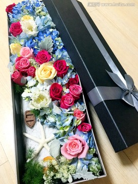 玫瑰主题花盒