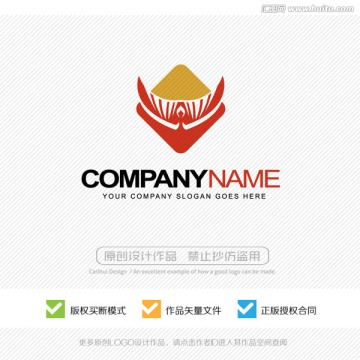 牛角 标志设计 LOGO设计