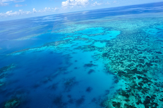 海景浅海环礁珊瑚礁浅滩大堡礁