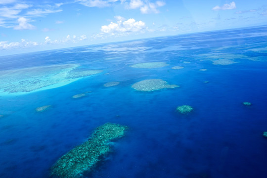 海景浅海环礁珊瑚礁浅滩大堡礁