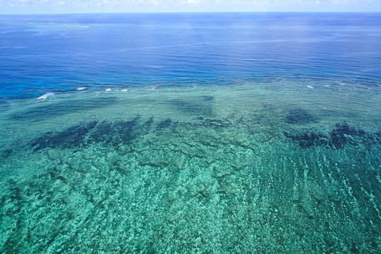 海景浅海环礁珊瑚礁浅滩大堡礁