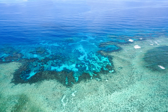 海景浅海环礁珊瑚礁浅滩大堡礁