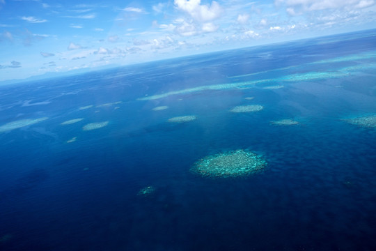 海景浅海环礁珊瑚礁浅滩大堡礁