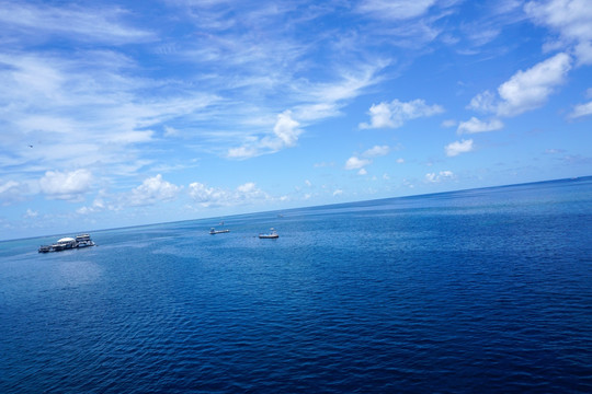 海景浅海环礁珊瑚礁浅滩大堡礁