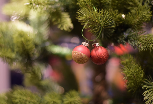 圣诞树上的装饰球