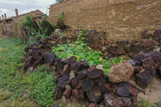 废弃的村庄 火山石