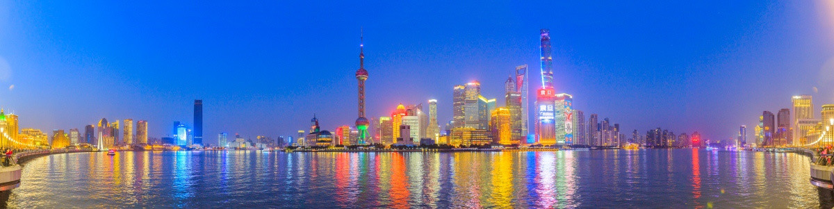 上海外滩夜景全景 大画幅