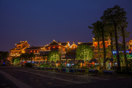 柳州窑埠古镇夜景