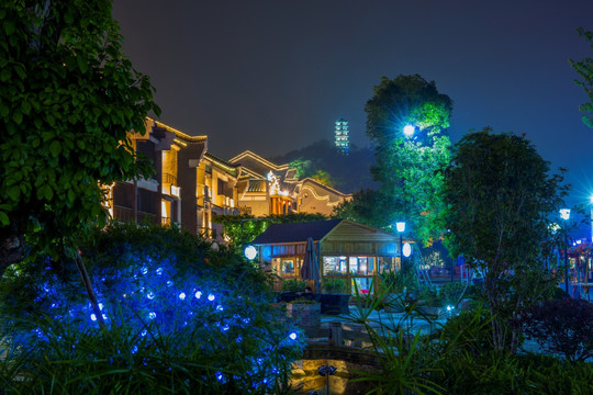 柳州窑埠古镇夜景