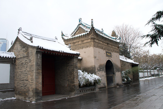 荐福寺 西安小雁塔雪景