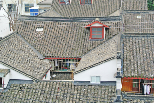 瓦房屋顶 瓦屋 传统民居