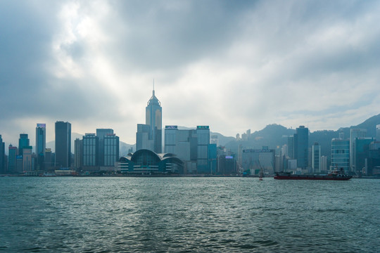 香港维多利亚港远眺