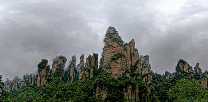 湖南张家界 十里画廊 全景