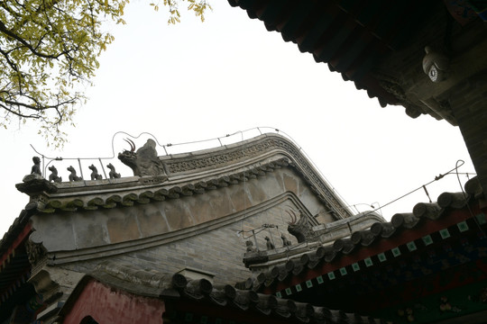 北京恭王府 屋脊 飞檐
