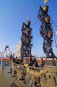 洪崖洞 帆船雕塑