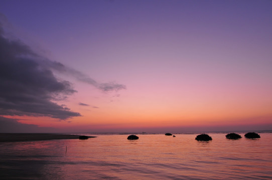 大海落日 海上黄昏 暮色 晚霞