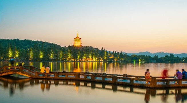 杭州西湖夜景