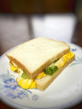 家庭鸡蛋三明治