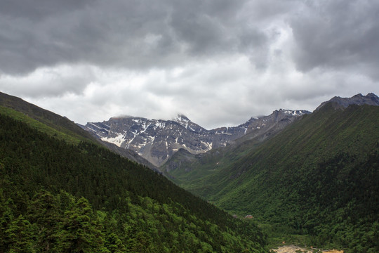 四川黄龙雪山峡谷森林