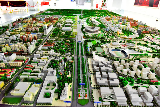 北京奥运公园设计模型