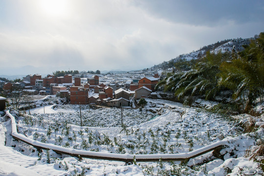 山村雪后