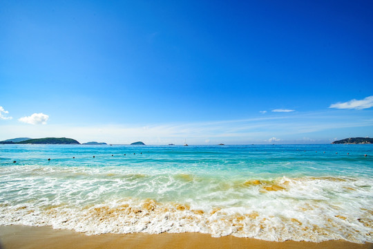 蓝色大海与沙滩