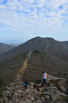 登山者 徒步者