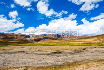 西藏秋色 山峦起伏 群山